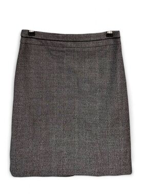 Flirtatious 💋 Y2K Gray Pencil Skirt with Leather Piping Detail around Waist Sz 5